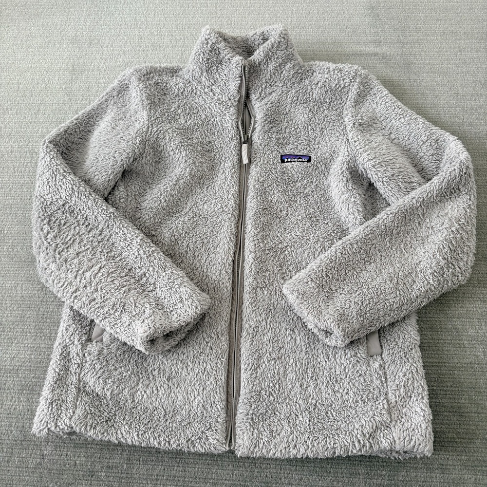 Patagonia Los Gatos Jacket Sweater Women S Gray Teddy Gorpcore Hiking Outdoors